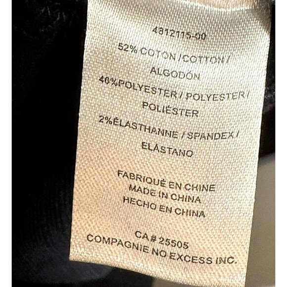 Noize Mens Navy Ribbed Full-Zip Jacket With Stand Collar & Button Pockets Size M - Picture 10 of 10